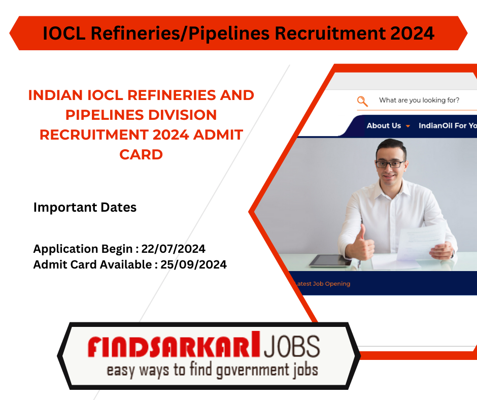 Indian IOCL Refineries and Pipelines Division Recruitment 2024