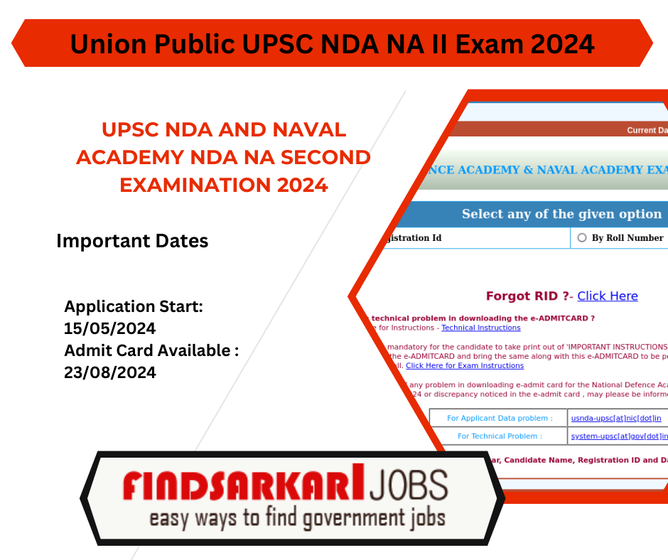 UPSC NDA and Naval Academy NDA NA Second Examination 2024