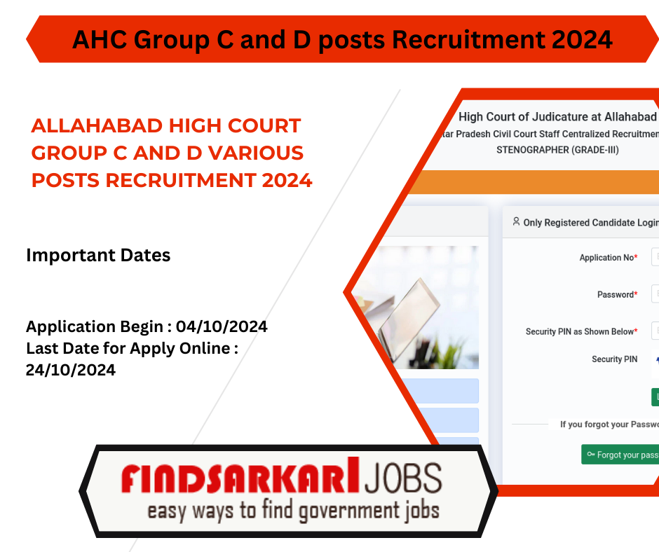 Allahabad High Court Group C and D Various posts Recruitment 2024