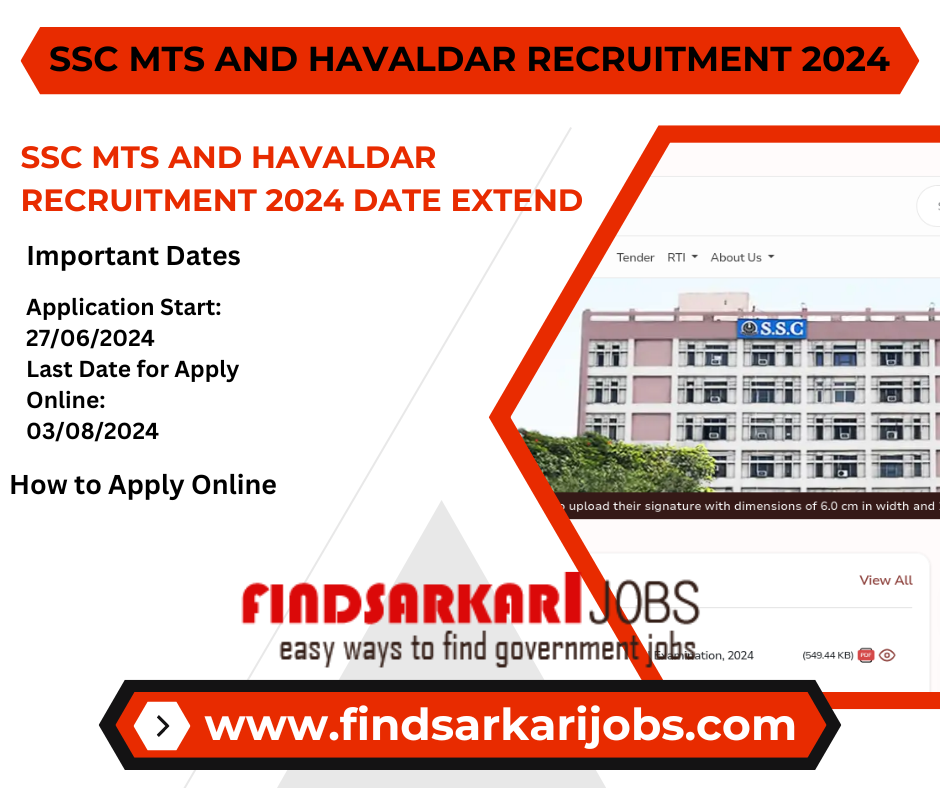 SSC MTS and Havaldar Recruitment 2024 Date Extend