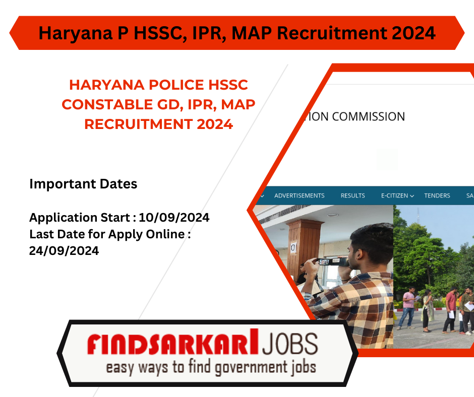 Haryana Police HSSC Constable GD IPR MAP Recruitment 2024