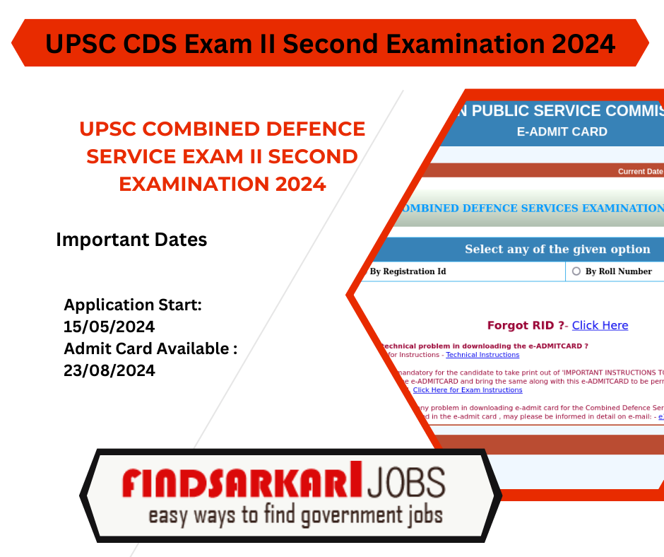 UPSC Combined Defence Service Exam II Second Examination 2024