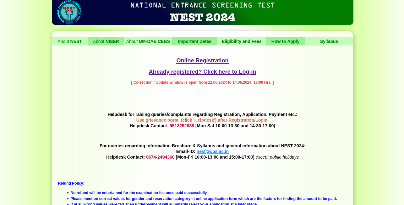 National Entrance NEST Admissions 2024 Admission Test Admit Card